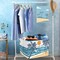 Summer basket Tropical Beach Camping Picnic Basket Blue Coconut Tree Gift Storage Bin Sun Sea Towel Blanket Book Shelf Basket Large Rectangle Clothes Toy Kid Basket